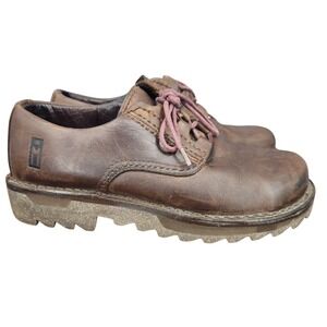 Mozo Oxford‎ Shoes Mens 9.5 Brown Leather Slip Resistant Work Shoes Casual